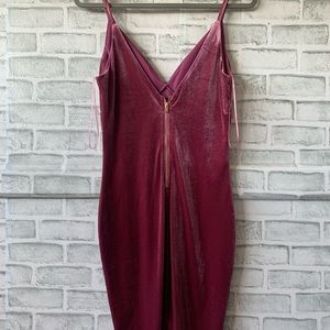 Velvet strapped dress